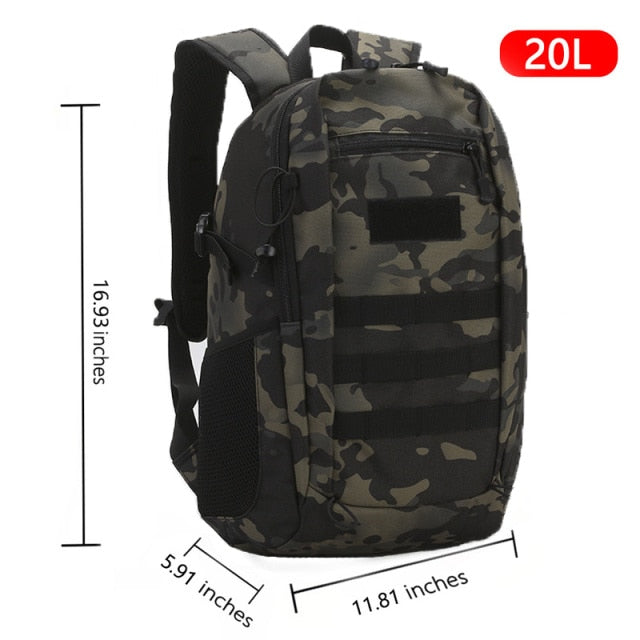12L Tactical Backpack Molle School Bag Military Assault Rucksack Outdoor  Hiking